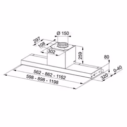 Franke FSTPRO 608 Intégré Acier inoxydable 650 m³/h A