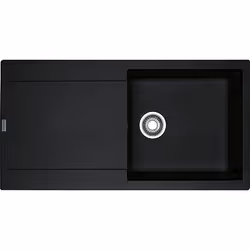 Franke Maris MRG 611-97, Evier à poser, Rectangulaire, Fragranite, Noir, 1 bols, Rectangulaire
