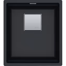 Franke Kubus 2 KNG 110-37, Evier encastré, Rectangulaire, Fragranite, Noir, 1 bols, Rectangulaire