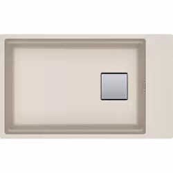 Franke Kubus 2 KNG 110-62, Evier encastré, Rectangulaire, Fragranite, Crème, 1 bols, Rectangulaire