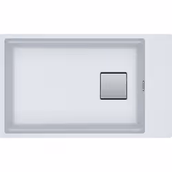 Franke Kubus 2 KNG 110-62, Evier encastré, Rectangulaire, Fragranite, Blanc, 1 bols, Rectangulaire
