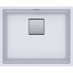 Franke Kubus 2 KNG 110-52, Evier encastré, Rectangulaire, Fragranite, Blanc, 1 bols, Rectangulaire