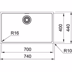 Franke Maris MRX 210-70 Evier encastré Rectangulaire Acier inoxydable
