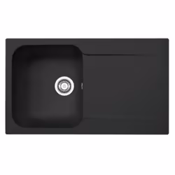 Mepamsa 114.0530.420, Evier à poser, Rectangulaire, Noir, 1 bols, Rectangulaire, 365 x 420 mm