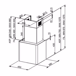 FABER S.p.A. Lithos EG6 WH Led A45 Montée au mur Blanc 580 m³/h C