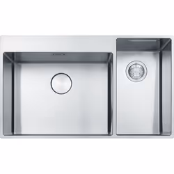 Franke BWX 220-54-27 TL, Evier à poser, Rectangulaire, Acier inoxydable, Acier inoxydable, 2 bols, Rectangulaire
