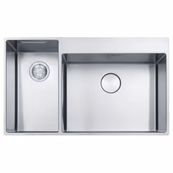 Franke BWX 220-54-27 TL, Evier à poser, Rectangulaire, Acier inoxydable, Acier inoxydable, 2 bols, Rectangulaire
