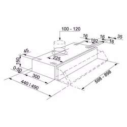 Franke FSI 932 GR Monté au mur Gris 225 m³/h D - Vue supplémentaire 2