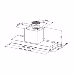 FABER S.p.A. IN-NOVA SMART X A90 Intégré Acier inoxydable 360 m³/h D