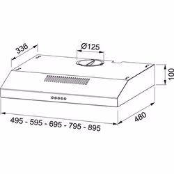 Mepamsa Brisa Plus X 60 Monté au mur Acier inoxydable 180 m³/h C