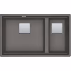 Présentation Cuve Kubus 2.0 Fragranit KNG 120 - Stone - Manuel - 760 x 460 x 200 mm (sous-meuble 80 cm) - Franke La cuisine e ...