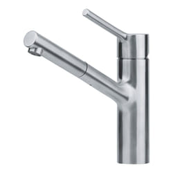 Mitigeur évier a bec orientable avec douchette - Décor : Acier inoxydable - Hauteur : 165 mm - Saillie : 200 mm Franke