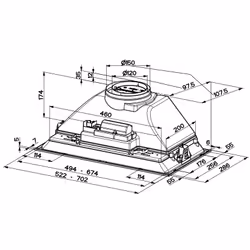 FABER S.p.A. Inka Smart HC X A52 Intégré Acier inoxydable 390 m³/h B - Vue supplémentaire 2