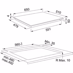 Franke FSM 654 I BK Noir Intégré 65 cm Plaque avec zone à induction 4 zone(s)