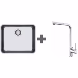 Pack évier + douchette chromé ATON 803441SBVL de Franke. Pack évier + douchette chromé 803441SBVL de Franke, bassin sous plan ...