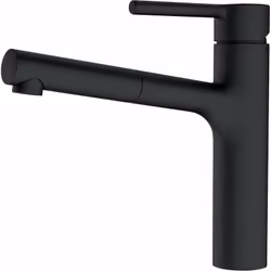 Mitigeur de cuisine Centro finition noir mat mitigeur avec embout extractible équipé d’un mousseur flexible de douche torsadé ...