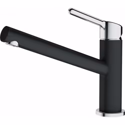 Franke 115.0623.056, Vers le bas, Noir, Chrome, Laiton, Poignées de levier, Unique, 3/8"