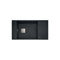 Franke - vier de cuisine Frames Fragranit+ fsg 611-88 - 877x495x195 mm - Onyx - Sous-meuble 60 cm