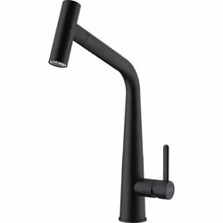 Mitigeur de cuisine finition : noir mat mitigeur avec embout extractible équipé d’un mousseur avec inverseur douche/baignoire ...