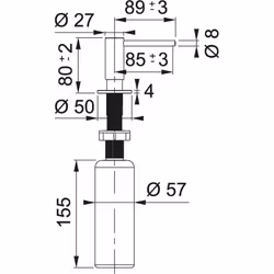 Franke 112.0625.484 Distributeur de savon 0,35 L Noir