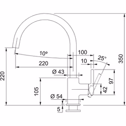 Franke 115.0626.018 robinet Chrome