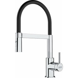 Franke - Lina - Mitigeur d'évier fc 6085.031 avec un bras flexible, chrome / noir 115.0626.085