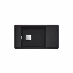 Présentation Dimensions : 877 x 495 mm Noir mat Sous-meuble 60 cm Vidage automatique et trop-plein discret Garantie 10 ans