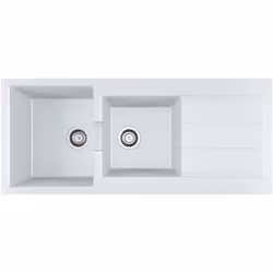 Caractéristiques de la gamme SIRIUS 2 - Evier non percé pour robinetterie (prévoir scie cloche) - Vidage gain de place compre ...