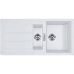Evier Franke Sirius 2 Tectonite S2D651 - Blanc Artic (moucheté)