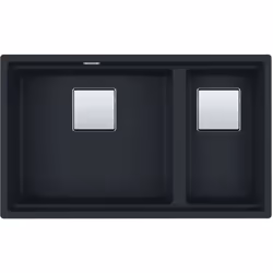 Présentation Cuve Kubus 2.0 Fragranit KNG 120 - Noir mat - Manuel - 760 x 460 x 200 mm (sous-meuble 80 cm) - Franke La cuisin ...