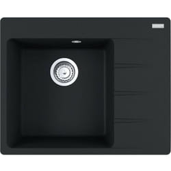 Franke - Centro - Évier en Fragranite cng 611-62 TL/2, 62x50 cm, noir mat 114.0637.495