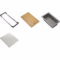 Franke 112.0655.483, Bambou, Gris, Silicone, Bambou, Polypropylène (PP), 4 pièce(s)