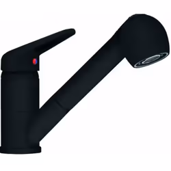 Mitigeur d’évier à levier FC 9547.901 finition : noir mat avec douchette extractible et inverseur douchette/jet rotation sur  ...