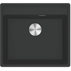 Maris mrg 110-52 Evier sous plan/à fleur 55x50cm, avec bonde et siphon gain de place, en Fragranit+, Noir mat - Franke