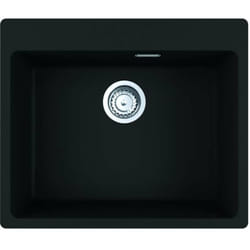 Franke Maris MRG 610-54 Evier à encastrer 59x50cm, avec bonde et siphon gain de place, en Fragranit+, Noir mat
