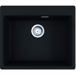 Évier en Fragranit, pour montage par le haut couleur : onyx matériau granit avec finition Sanitized sans égouttoir sous-meubl ...