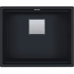 Évier de cuisine fragranit KNG 110-52 couleur noir mat matériau granit avec finition Sanitized sous-meuble 600 mm montage sou ...