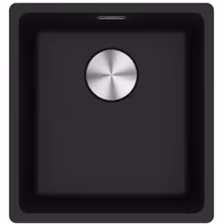 Évier de cuisine Fragranite, montage par le dessous couleur : onyx matériau : granit avec finition Sanitized sans égouttoir s ...
