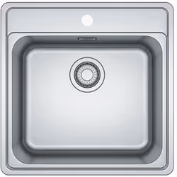 Évier de cuisine en inox BCX 610-51 matériau acier inoxydable dimensions totales 510 × 510 mm évier 380 × 445 mm profondeur d ...