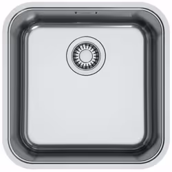 Évier de cuisine en inox SRX 210/610-40 matériau acier inoxydable dimensions totales 441 × 441 mm évier 400 × 400 mm profonde ...