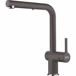 Franke Active, Vers le bas, Noir, Gris, Laiton, Poignées de levier, Unique, 3/8"