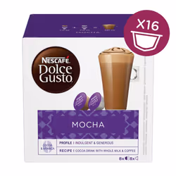 Nescafé Dolce Gusto Mocha, Capsule de café, Moka, Dolce Gusto, 8 tasses, Multicolore, Boîte