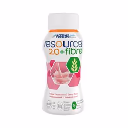 Nestle Resource 2.0 Fibre, Prêt à boire, Fraise, A, D, E, K, C, B6, B12, 18 g, 200 kcal, 835 kJ
