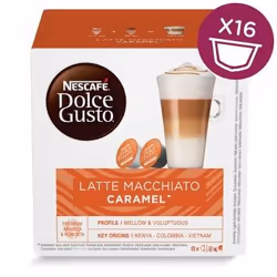 Nescafé Dolce Gusto Latte Macchiato Caramel, 16 caps, Capsule de café, Caffe latte, Dolce Gusto, 8 tasses, Multicolore, Nesca ...