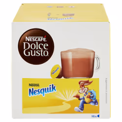 Nescafé Nesquik, Capsule de café, Lait au chocolat, Dolce Gusto, 16 tasses, Blanc, Jaune, Nescafé