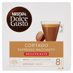 Nescafé Dolce Gusto Cortado Decaffeinato Capsule de café Café moyennement torréfié 16 pièce(s)