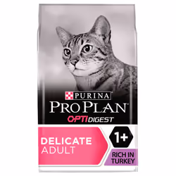 Purina Pro Plan Delicate OPTIDigest, Adulte, Dinde, 10 kg, Antioxydants inclus