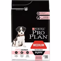 Purina Pro Plan Medium Puppy Sensitive Skin, Adulte, Maxi (26 - 44kg), Saumon, 12 kg