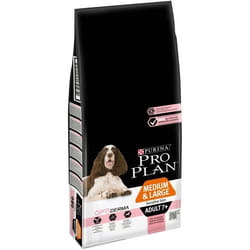 Purina Pro Plan Medium & Large Adult 7+ Sensitive Skin OPTIDERMA 14 kg Adulte Saumon