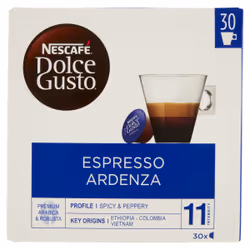 Nescafé Dolce Gusto Ristretto ardenza Dosette de café Café fortement torréfié 30 pièce(s)